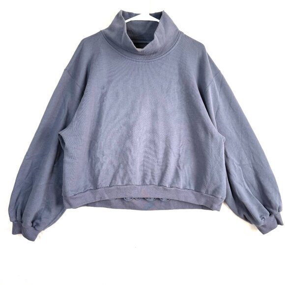 Abercrombie & Fitch Sweaters - Abercrombie & Fitch Soft A&F Collection Sweater Womens XL Blue Gray Mock Neck